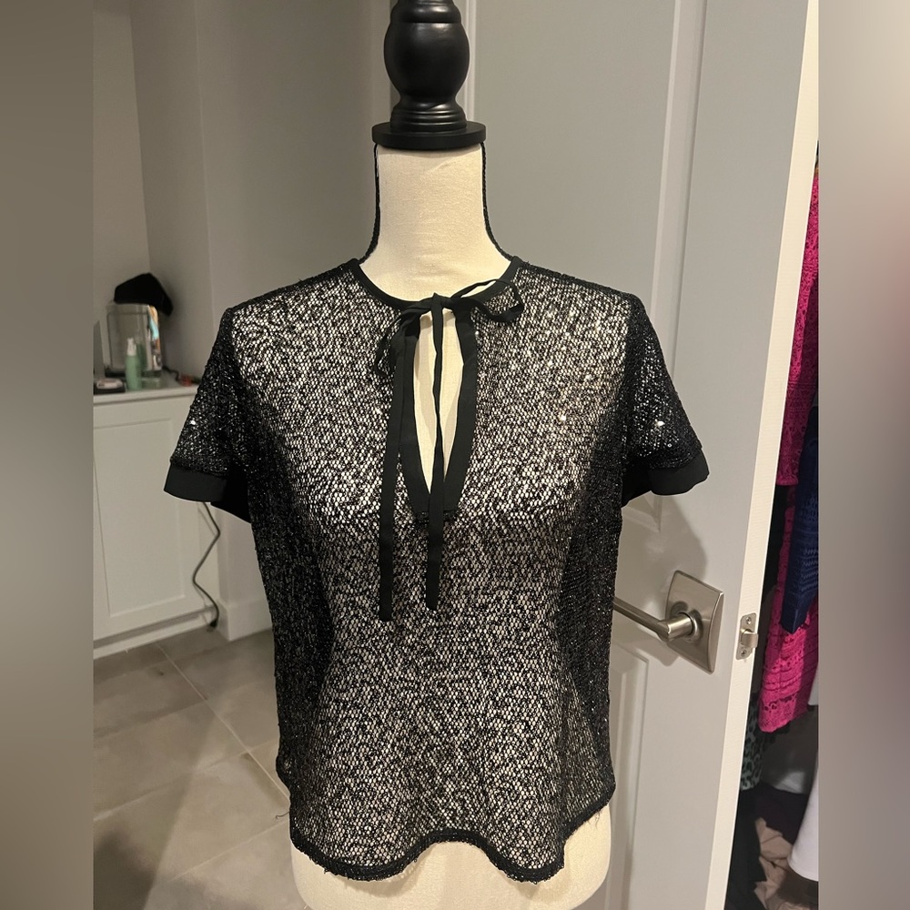 Cavalli Class sheer top with tie